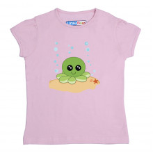 Pink Half sleeve Girls Pyjama - Octopus